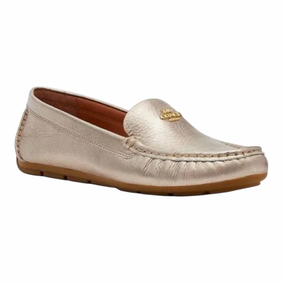 New in Box! Coach Marley Leather Driver Loafers in Champagne. Size 7.5. - Picture 12 of 12